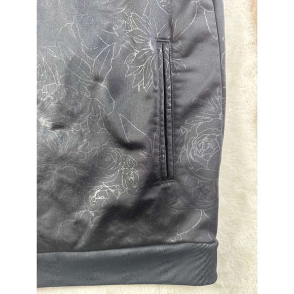 Adidas Embossed Print Track Jacket Full Zip Climalite Women's Black Pink size XL - Picture 7 of 10